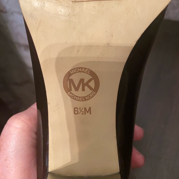 Michael Kors Deep Maroon Patent Loafer Style Heels - Picture 4 of 7